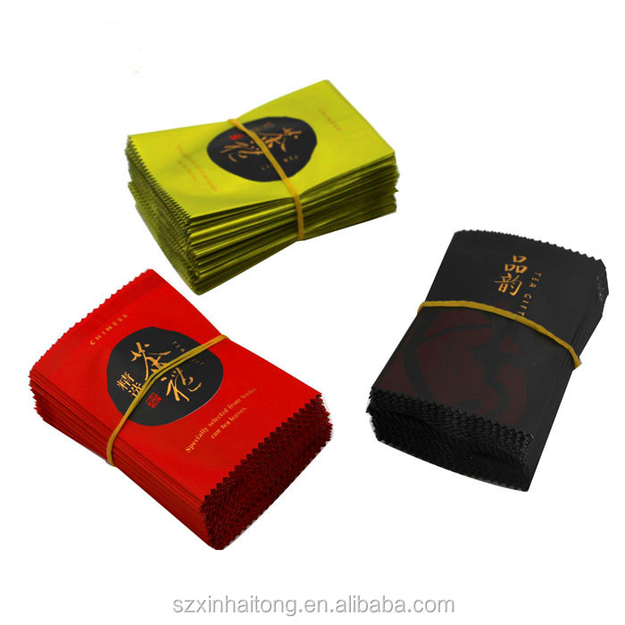 customized printed pyramid heat seal tea bags