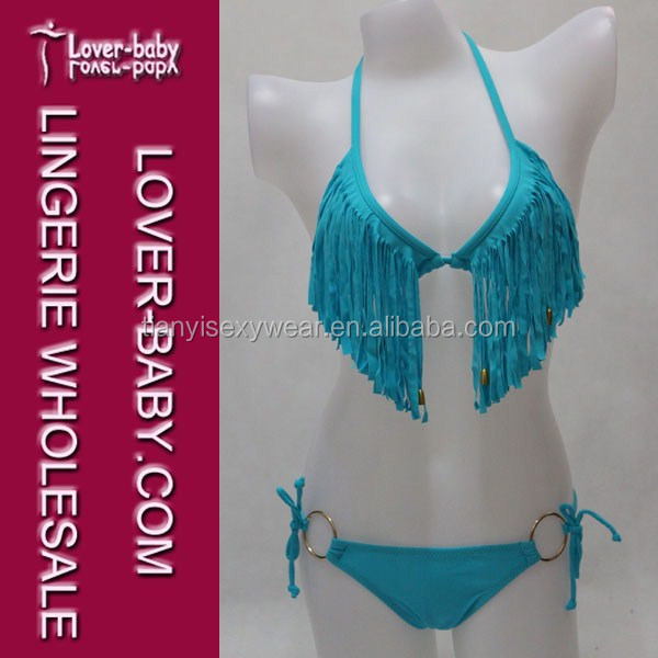 Refined Blue Triangle Tassel Teenage Extreme Micro Mini Honey Girl Bikini Swimwear L3219-2 (1).JPG