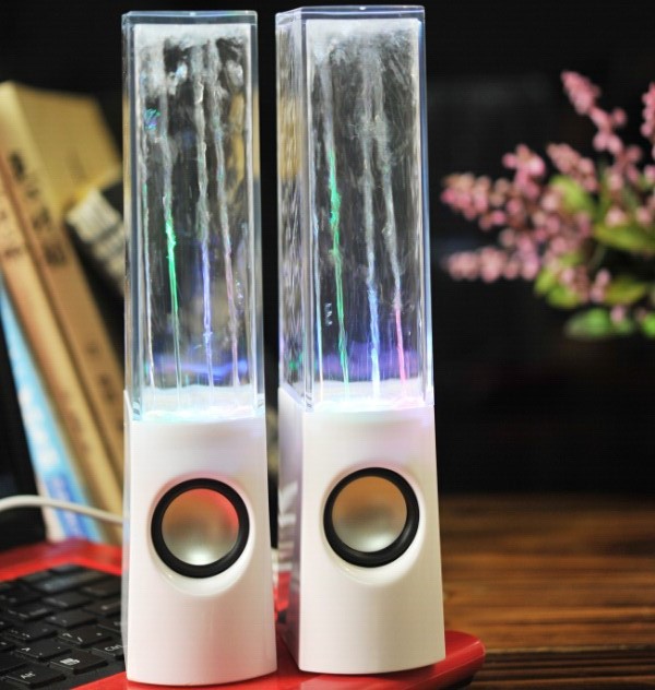 新しいファッションカラフルなダンシングスピーカー音楽有線水噴水スピーカーledライト付き仕入れ・メーカー・工場