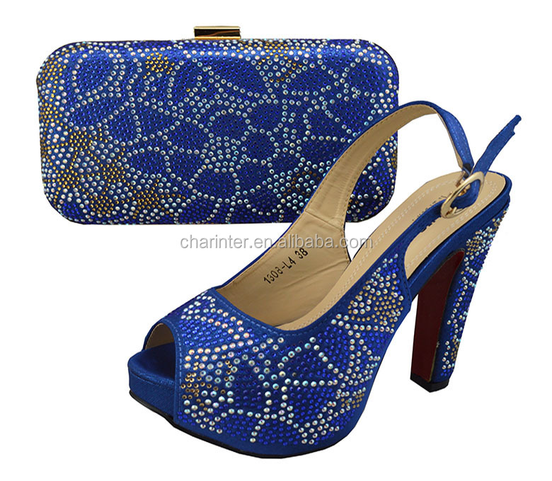 New Design Coming Italian Shoes And Bag Set Whole African Jpg 1308 L14 Blue 38 42 Heel 12cm