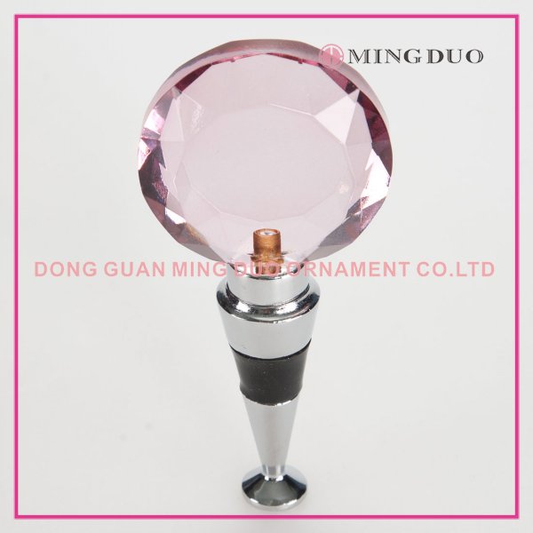 Dongguan Factory Custom yellow crystal red wine bottle stopper wine cork stopper