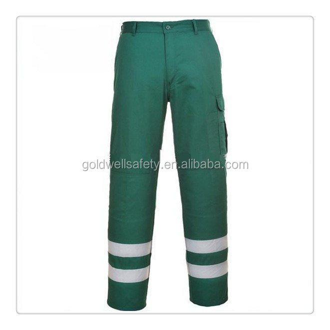 Bottle Green Workwear Trousers High Visibility Work Pants With