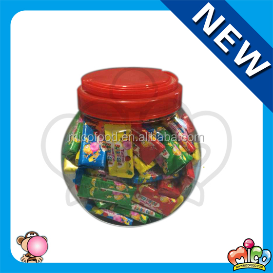 tattoo bubble gum in round bottle