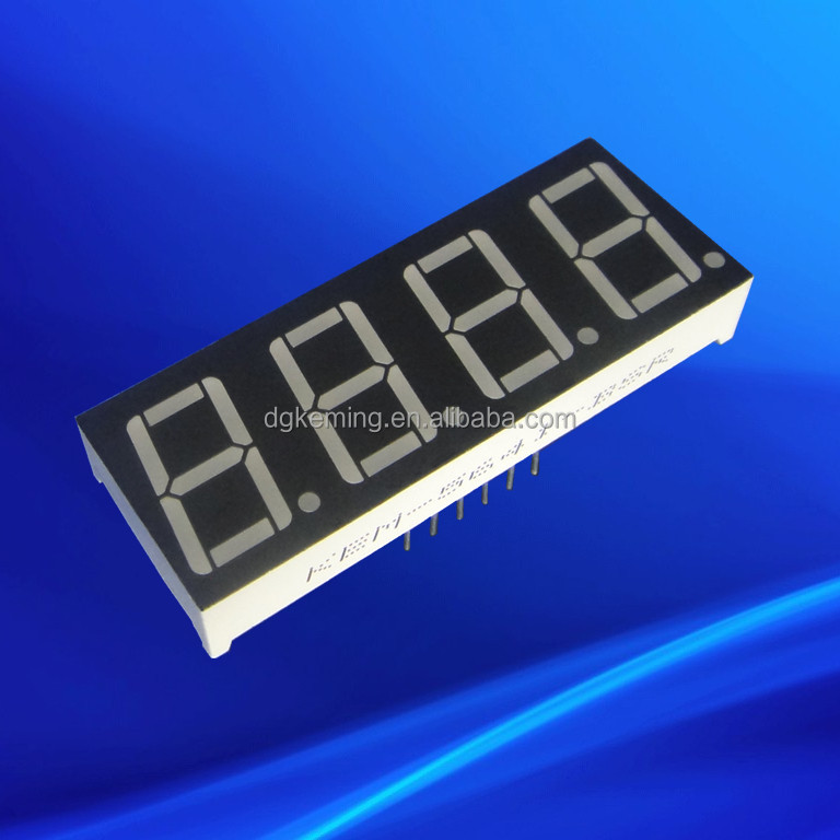 Red 0.5641inch four 4 quad digit led sign board