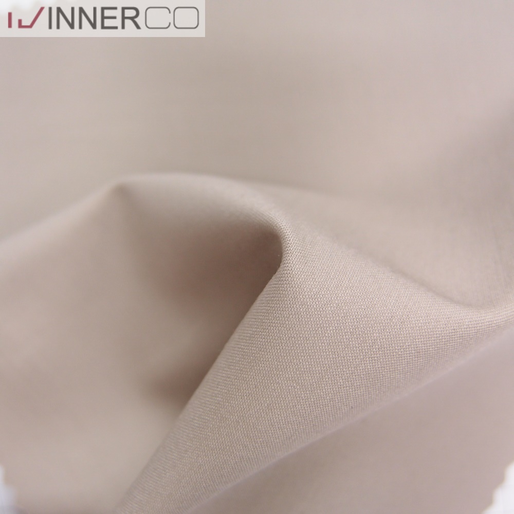 Silk look surface cotton spandex woven sateen fabric