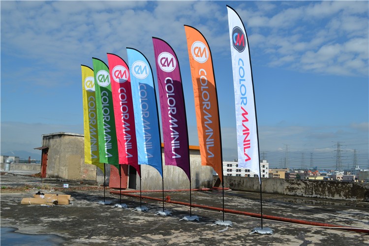 Windless Full Curve Top Advertising Banner Feather Swooper Flutter Flag