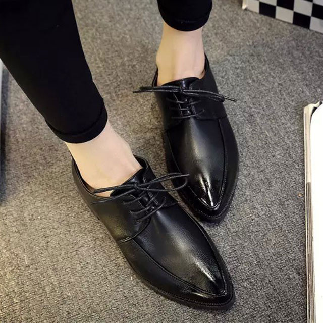 2016英国レザーシューズ女性レディ·カレッジスタイルの靴女性ヒール仕入れ・メーカー・工場