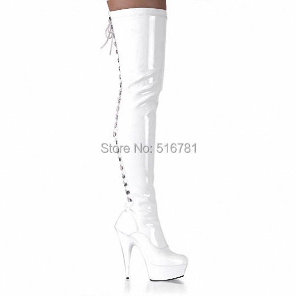Sexy Thigh High Boots 6 Inch High Heels Fashion Platform Womens Over