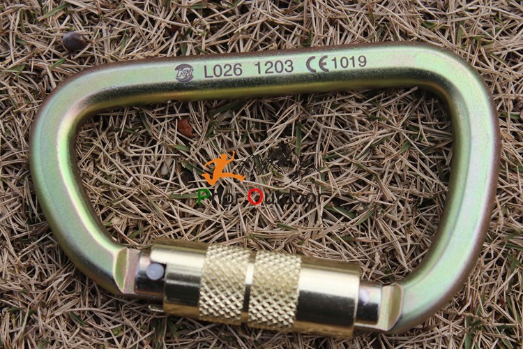 新しい高強度35knでありオートロックカラビナ鋼ラウンド形状ロッククライミングカラビナ安全カラビナフックバルク&カスタム仕入れ・メーカー・工場
