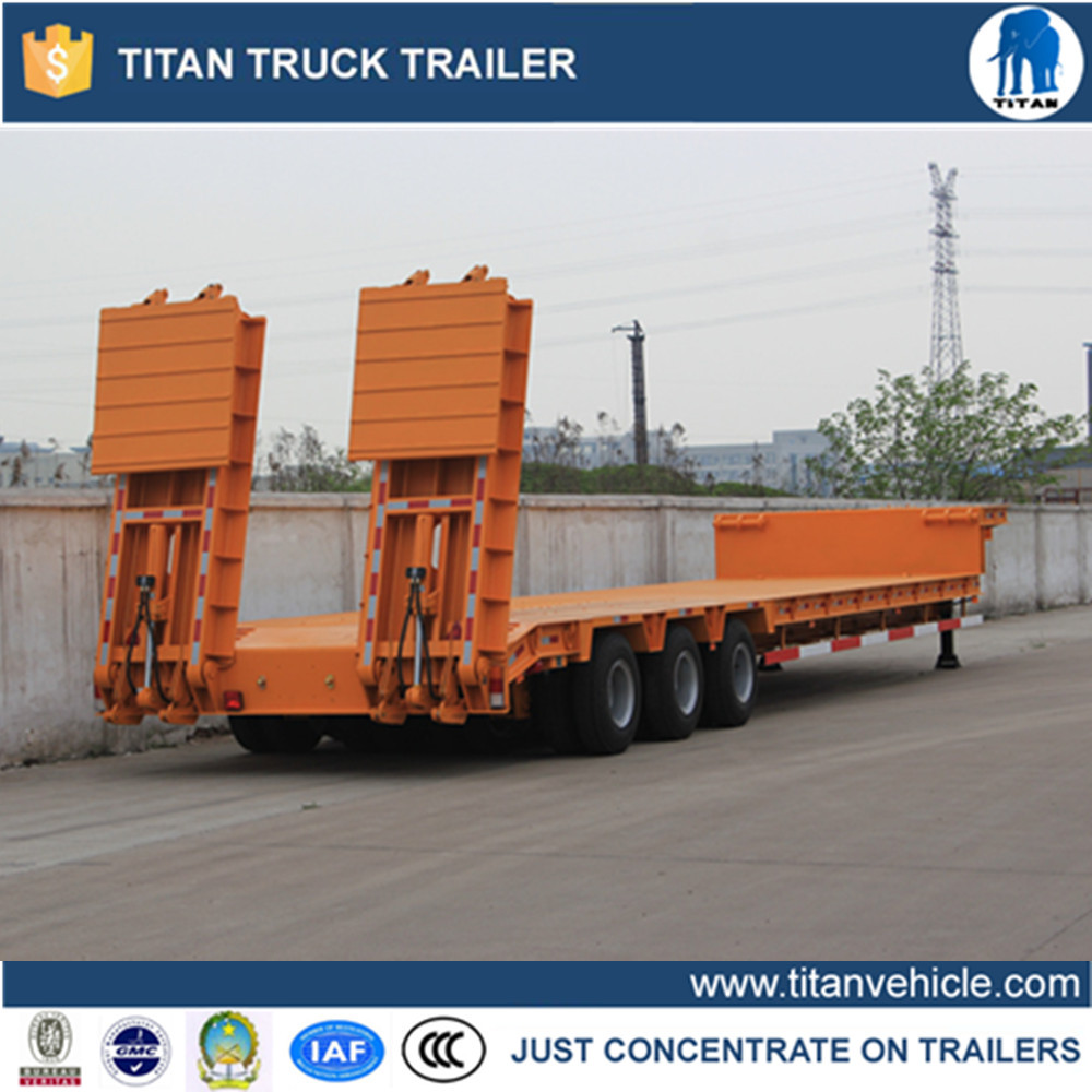 tri-axle Lowbed semi trailer with pins