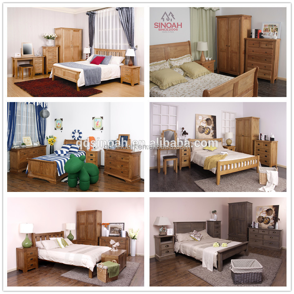 古典的なオーク材の家具固体木製二重木製ベッドモデル仕入れ・メーカー・工場