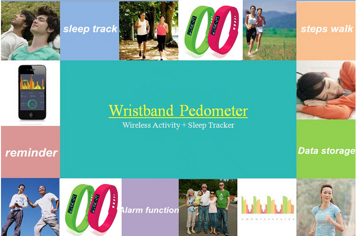 2014 Popular Fashion Fitness precise Wireless rechargeble 3d Digital wristband Bluetooth Pedometer wholesale問屋・仕入れ・卸・卸売り