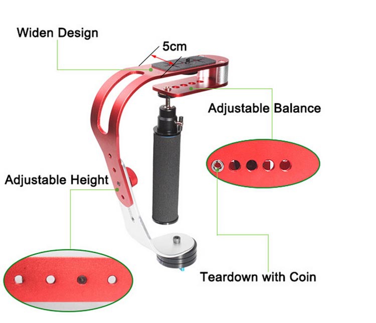 Red Professional Handheld Stabilizer Video Steadicam for Canon Nikon Sony Pentax Digital Camera DSLR Camcorder3.jpg