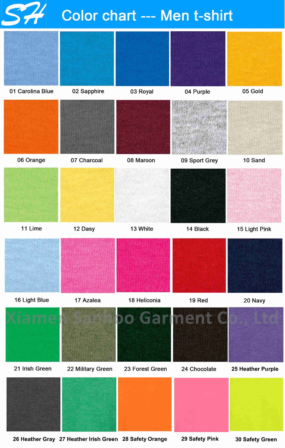 2016 men color chart