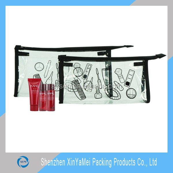 Wholesale transparent waterproof promotional toiletry bag make up clear pvc bag for cosmetic