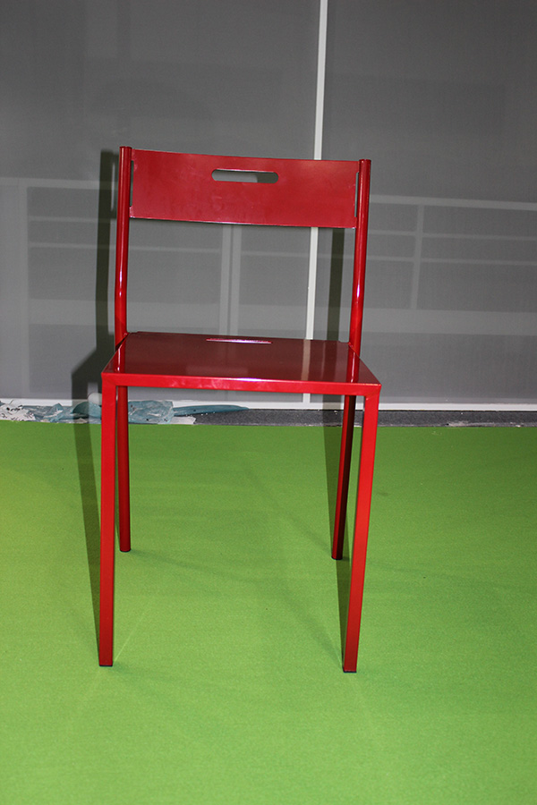 シンプルに設計ヴィンテージオレンジ金属ダイニング椅子仕入れ・メーカー・工場