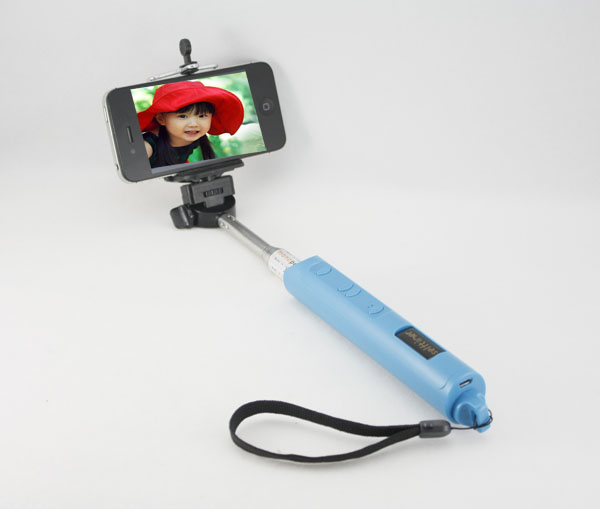 ホットなハンドヘルドワイヤレスカメラ一脚付きiphone用シャッター制御ブルートゥース問屋・仕入れ・卸・卸売り