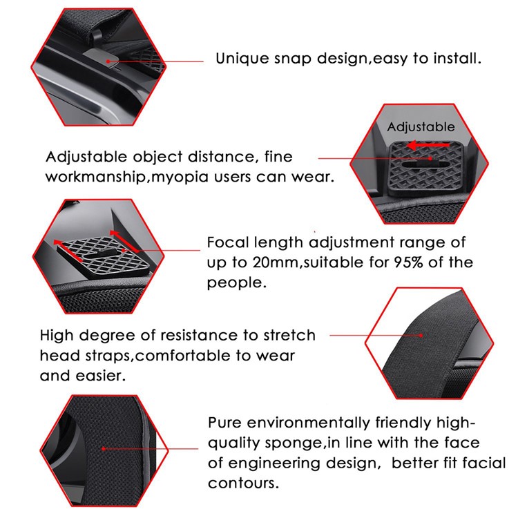 2016最新バージョン3d vrボックス仮想現実メガネヘッドセット調整可能なヘッドバンドストラップ仕入れ・メーカー・工場