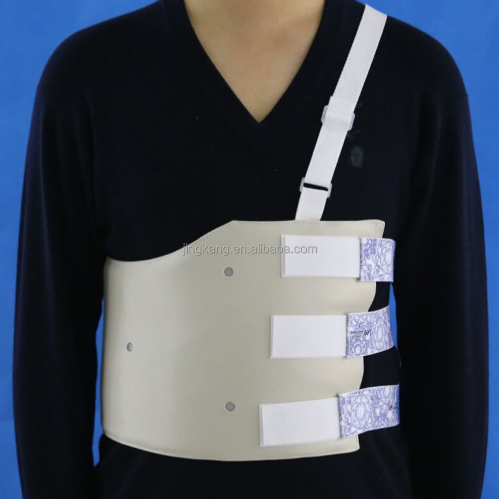 Postop Rehabilitation Rib Fracture Use Leather Medical Rib Support