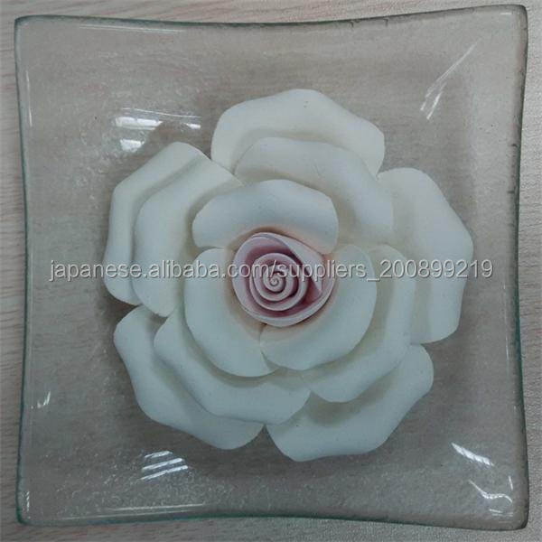 pink ceramic rose aroma flower diffuser with colors customized問屋・仕入れ・卸・卸売り