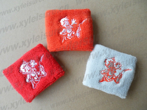 の刺繍のリストバンド、 刺繍の汗止めバンド仕入れ・メーカー・工場