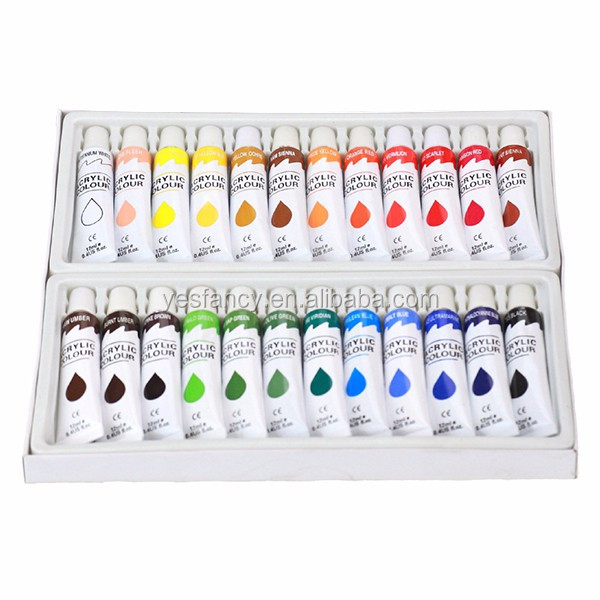 Professional 24colors Acrylic Paint Price Philippines 12ml Acrylic Tube