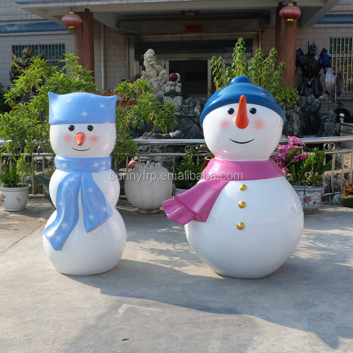 グラスファイバー公園の装飾用マスコット雪だるまの恋人問屋・仕入れ・卸・卸売り