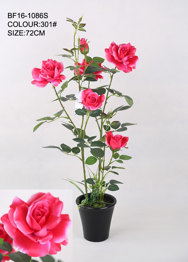 China Factory Direct Handmade Big Artificial Rose Tree For Wedding