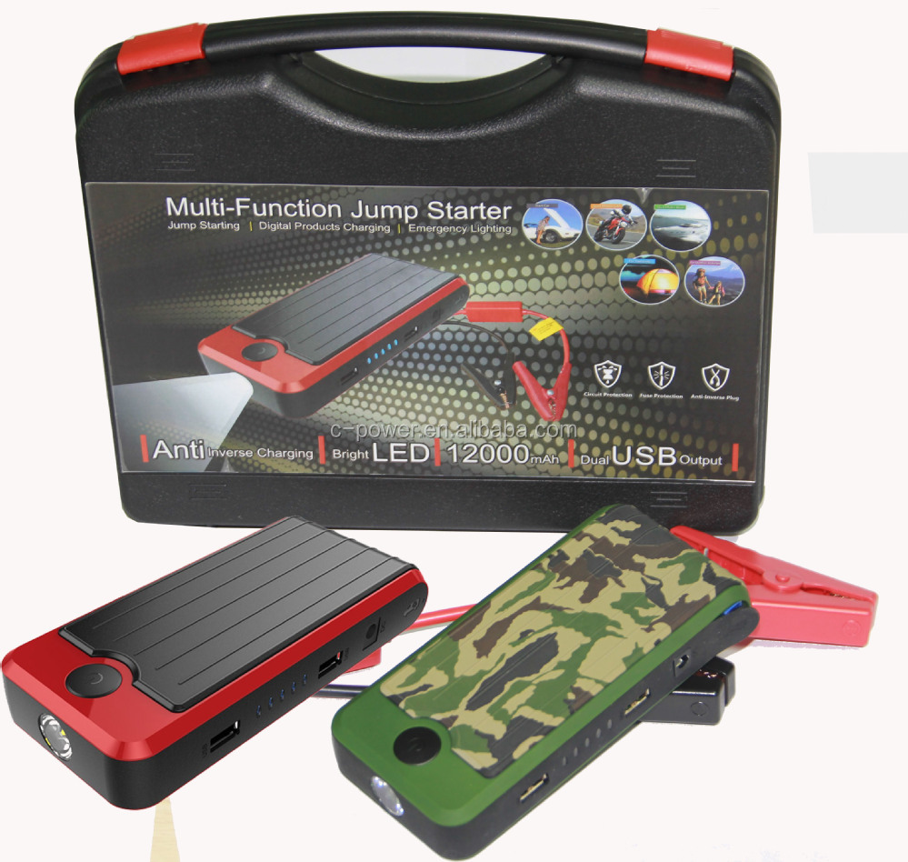 HOT 12V 12000mAh multi-function lithium battery jump starter