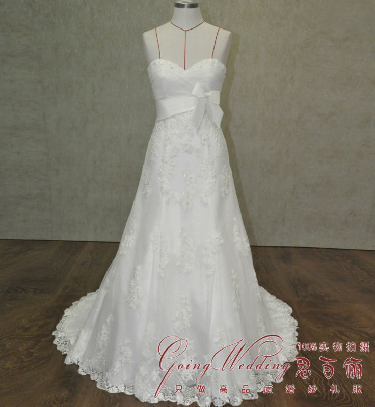 ラインのウェディングドレスgoingwedding実際のサンプルのウェディングドレスのレースのウェディングドレスのサンプル写真花嫁衣装sw0002ブライダルウェア問屋・仕入れ・卸・卸売り