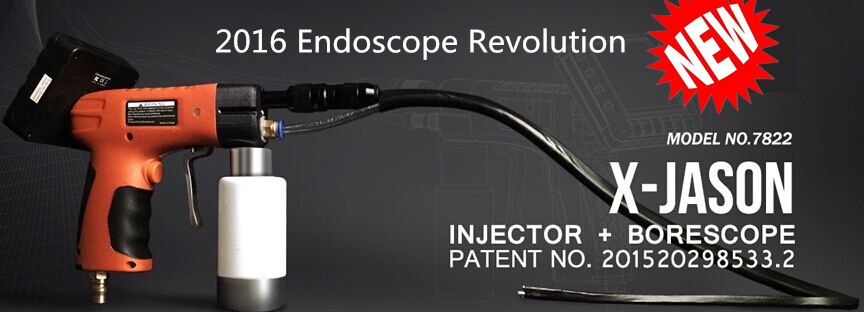 Multi-fonction jetting injector machine endoscope borescope camera