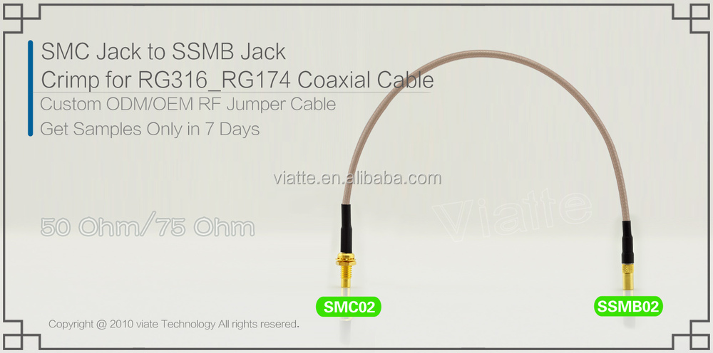 Smcjack/へssmbメスjack/rg316_rg174メス圧着用同軸ケーブルのコネクター仕入れ・メーカー・工場