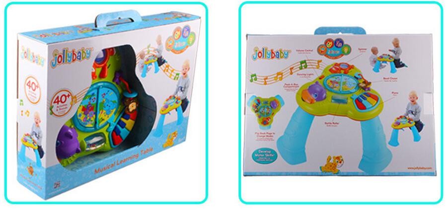 Jollybabyミュージカル学習テーブル、ブルー色笑いと学ぶ赤ちゃんテーブル仕入れ・メーカー・工場
