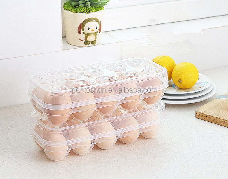 Kitchen Creative Double Layers Plastic Egg Storage Container Egg Box