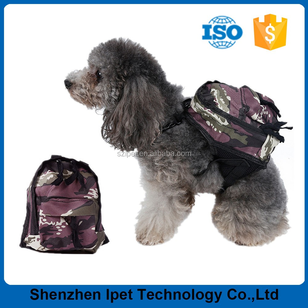Camouflague犬バックパックペットバッグでdリング仕入れ・メーカー・工場