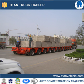 high specification low bed semi trailer , customized dimensions tri-axle semi low bed truck trailer for sale