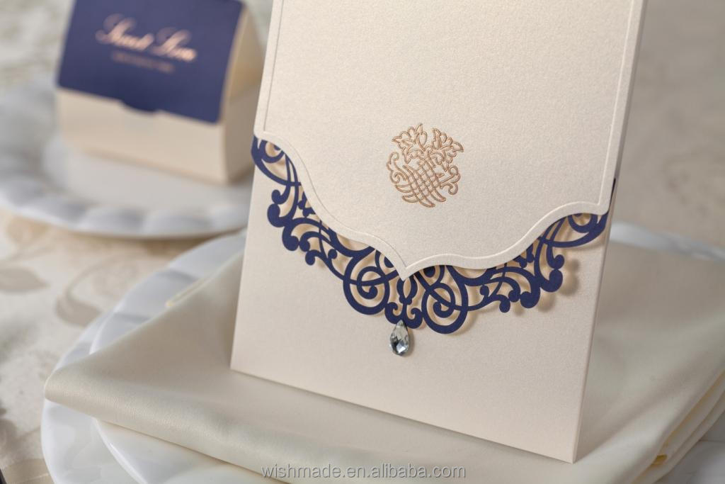エレガントな真珠の結婚式の招待状レーザーカットによるcw502カバー問屋・仕入れ・卸・卸売り