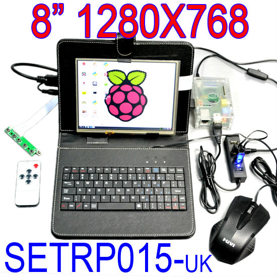 ラズベリーπアクセサリキット- 8インチlcdディスプレイ1024x768ＨＤＭＩ基板キーボードマウスwifiusbハブ問屋・仕入れ・卸・卸売り