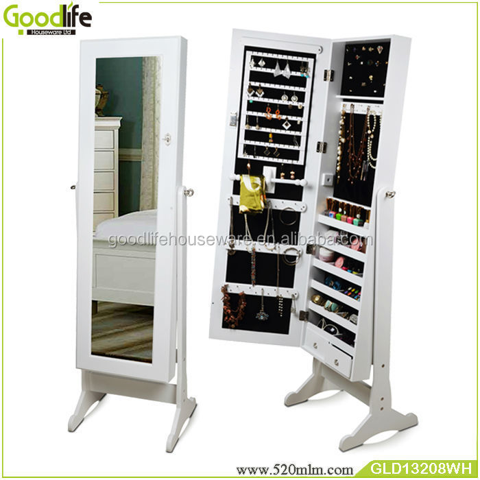 GLD13208mirror jewelry armoire
