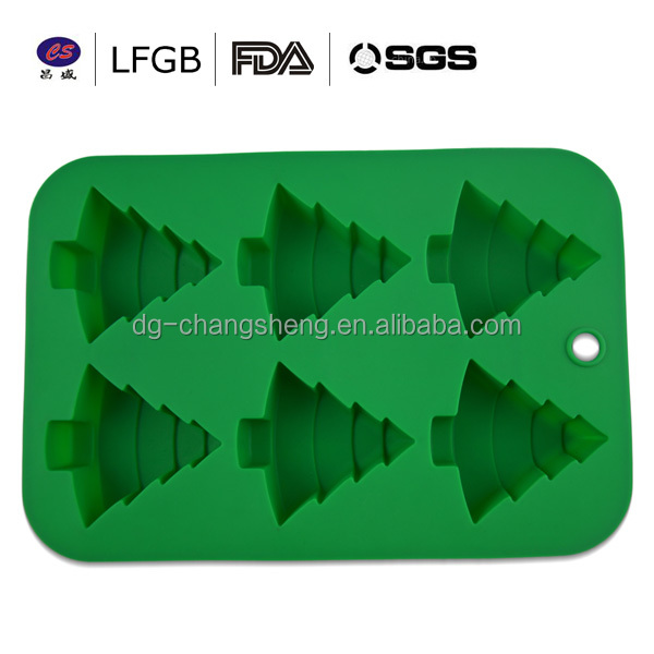 Custom design tree shape silicone cake mould for Christmas cake decoration