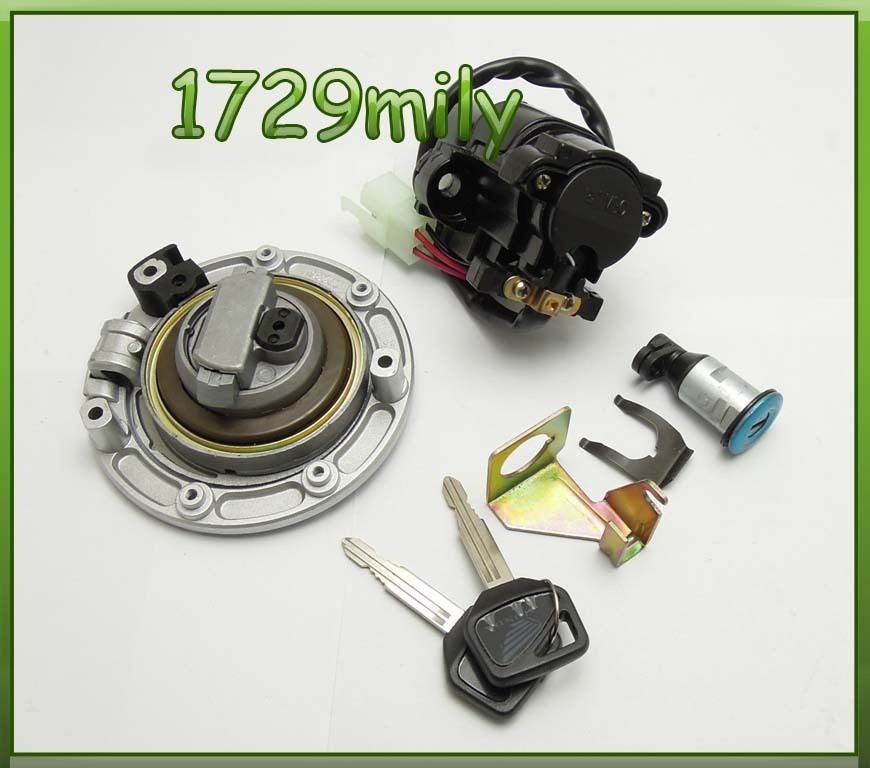 Ignition Switch Lock Key Fuel Gas Cap Cover Set for Honda CBR 600RR 03-06 04 052