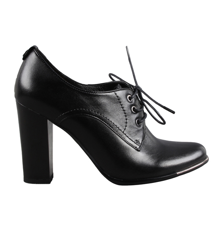 chunky heel leather ankle boots