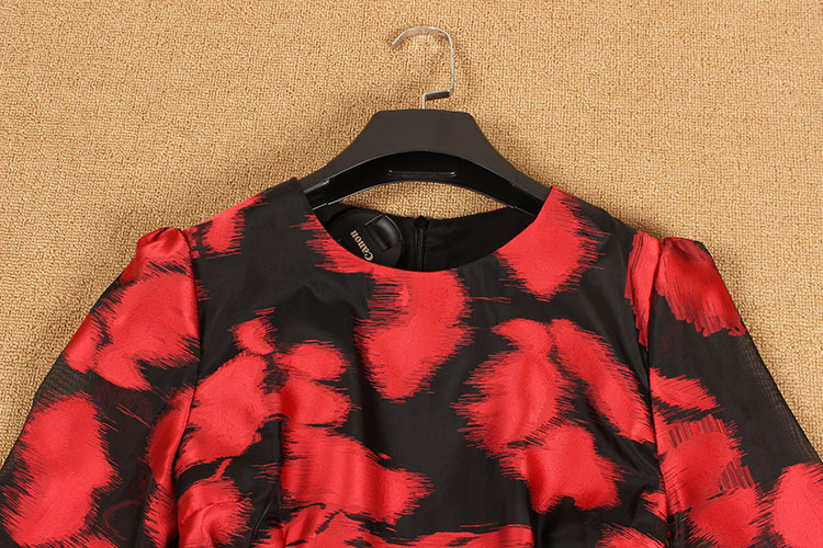 新しい到着の2015トップファッション品質のボールガウン袖3/4赤蟻のデザイナーのドレス女性のための仕入れ・メーカー・工場