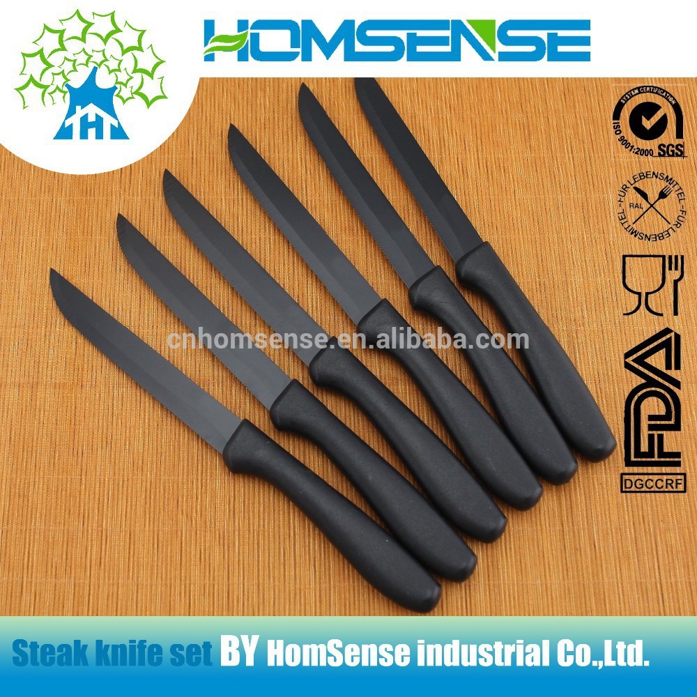 2015 brand new stainless steel non-coating steak knife set with