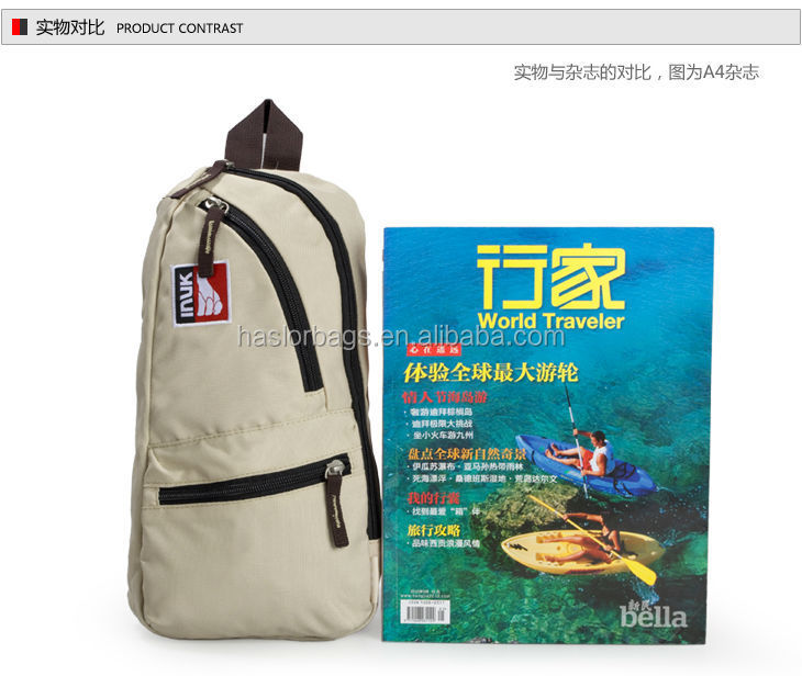 2015 Newest design custom one strap backpack for sport & leisure