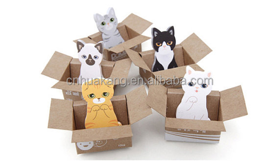 かわいい素敵な猫の接着剤付箋メモパッド問屋・仕入れ・卸・卸売り