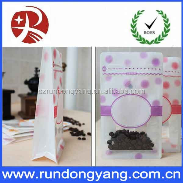 Sealable Coffee Valve Bag With side gusset coffee valve bag
