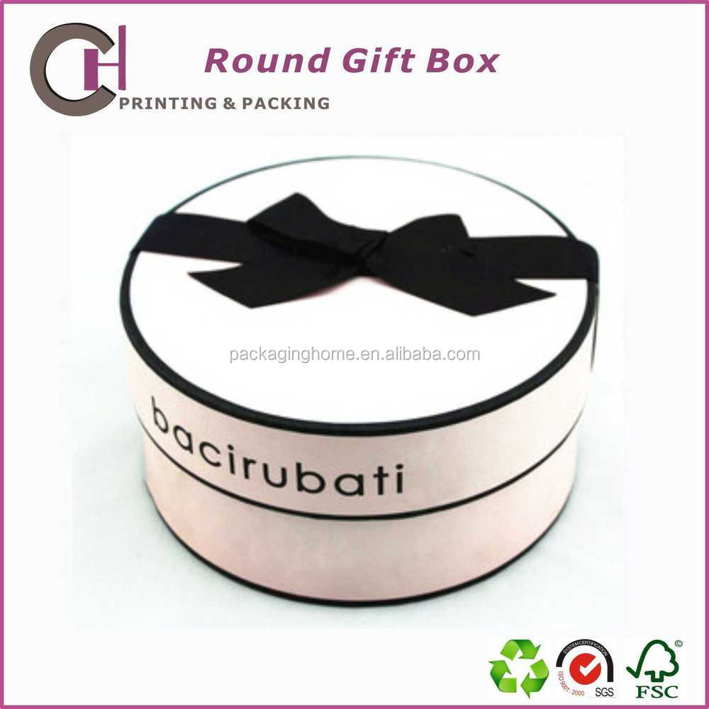 different design round shape gift paper box for food & gift