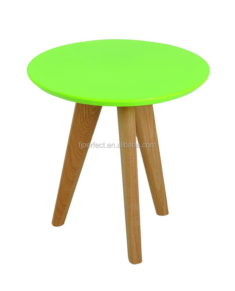 Mdf ronde houten tafel in het midden massief beuken hout ...