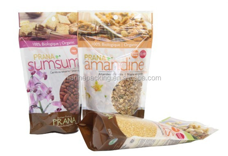 Resealable Stand Up Pouches with zipper for Cookies from factory
